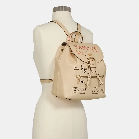 New💃Coach X Jean Michel Basquiat Kleo Backpack - Picture 4 of 15
